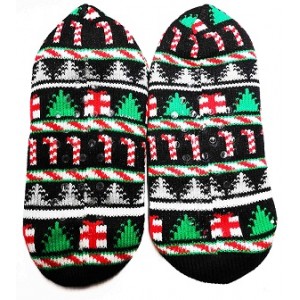 Candy Cane Slipper Socks with Anti-skid